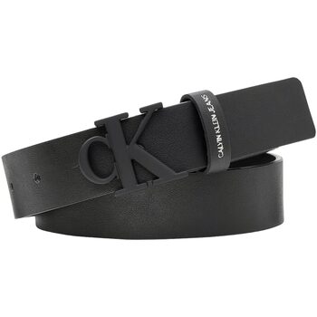 Accessori Bambina Cinture Calvin Klein Jeans METALLIC CK BUCKLE BELT Black