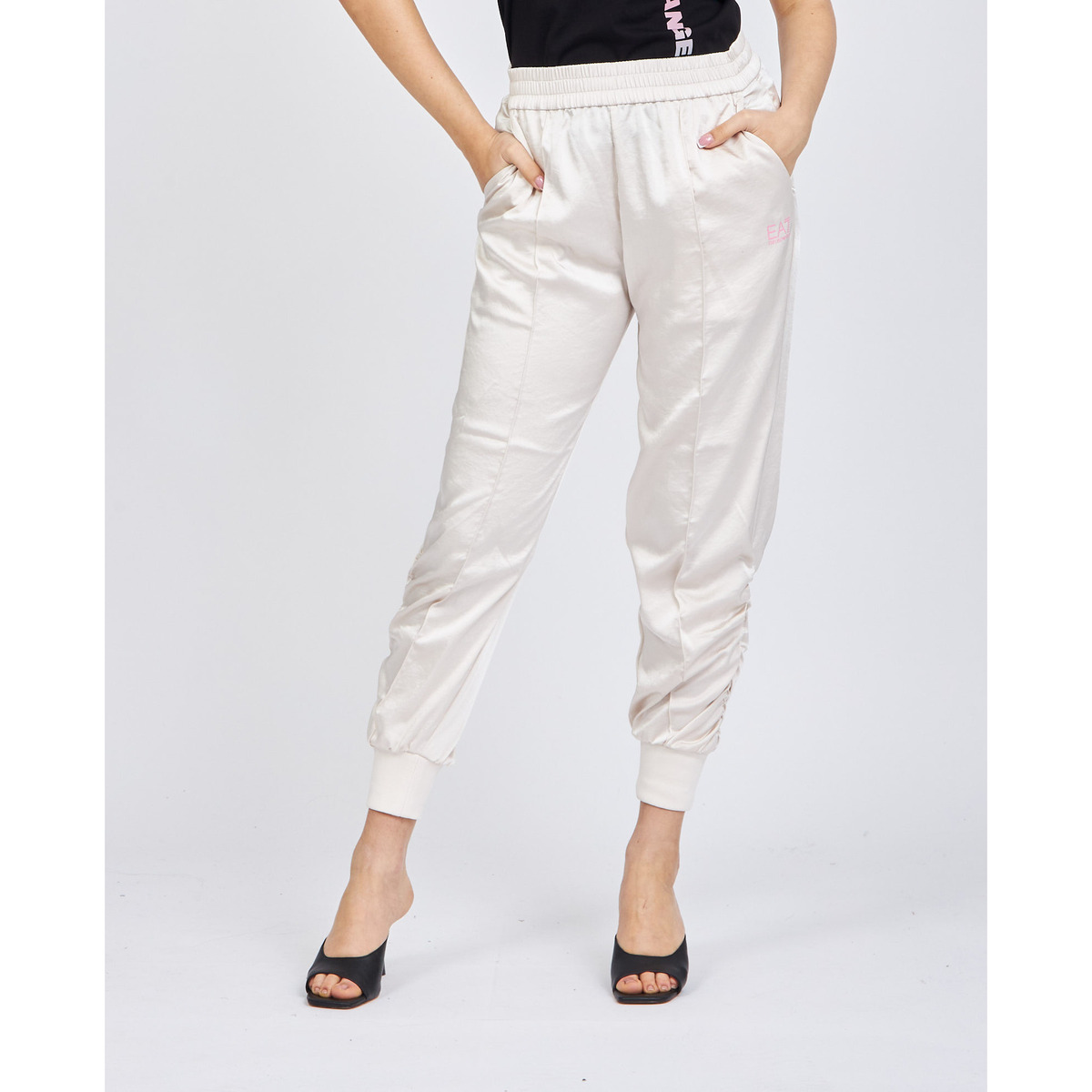 Abbigliamento Donna Pantaloni Emporio Armani EA7 Pantalone  con elastico in vita Beige