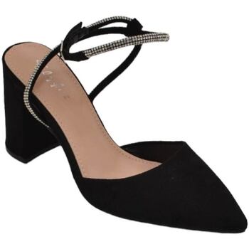 Scarpe Donna Décolleté Malu Shoes Scarpe decollete donna slingback in camoscio nero aperto sul ta Nero