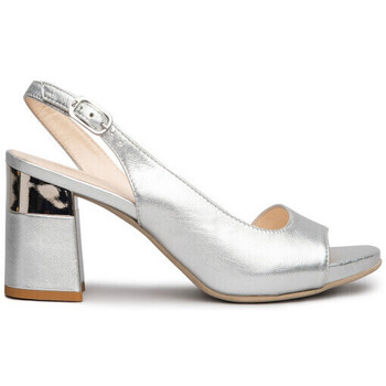 Scarpe Donna Sandali NeroGiardini sandalo in pelle laminata argento Argento