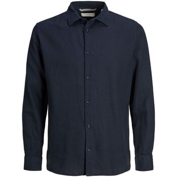 Abbigliamento Uomo Camicie maniche lunghe Jack & Jones 12225707 LAYNE-PERFECT NAVY Blu