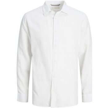 Abbigliamento Uomo Camicie maniche lunghe Jack & Jones 12225707 LAYNE-BRIGHT WHITE Bianco