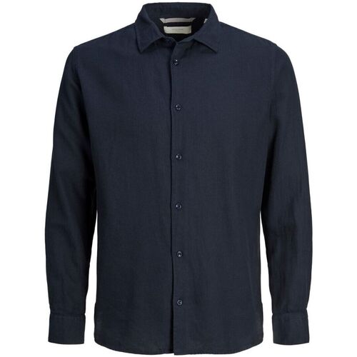 Abbigliamento Uomo Camicie maniche lunghe Jack & Jones 12225707 LAYNE-PERFECT NAVY Blu