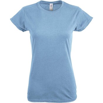 Abbigliamento Donna T-shirts a maniche lunghe Gildan  Blu