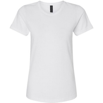 Abbigliamento Donna T-shirts a maniche lunghe Gildan  Bianco