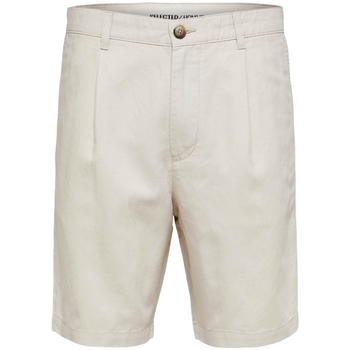 Abbigliamento Uomo Shorts / Bermuda Selected Comfort-Jones Linen - Oatmeal Beige