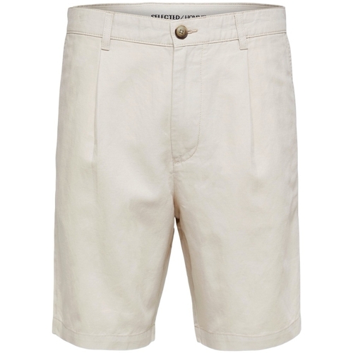 Abbigliamento Uomo Shorts / Bermuda Selected Comfort-Jones Linen - Oatmeal Beige