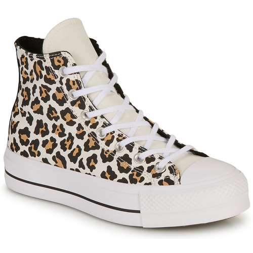 Scarpe Donna Sneakers alte Converse CHUCK TAYLOR ALL STAR LIFT PLATFORM LEOPARD LOVE Multicolore