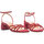 Scarpe Donna Sandali Maliparmi Sandalo con ricamo di perline Rosso