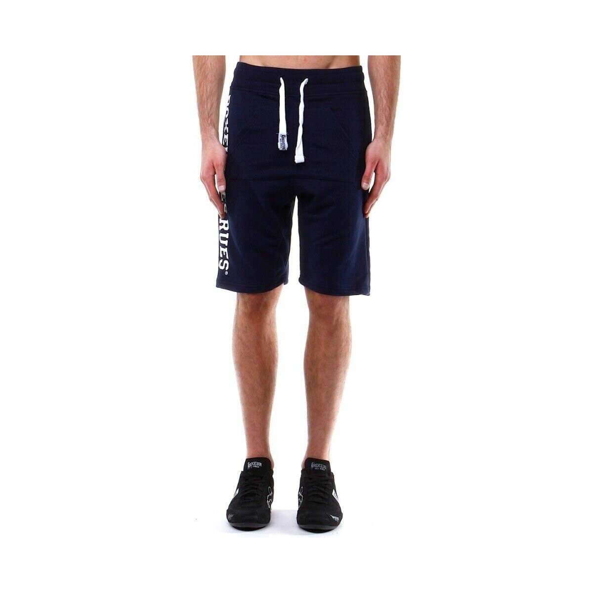 Abbigliamento Uomo Shorts / Bermuda Boxeur Des Rues Bermuda Uomo Scritta Laterale Blu