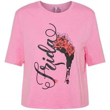 Abbigliamento Donna T-shirt maniche corte Only T-shirt Donna Frida Kahlo Rosa