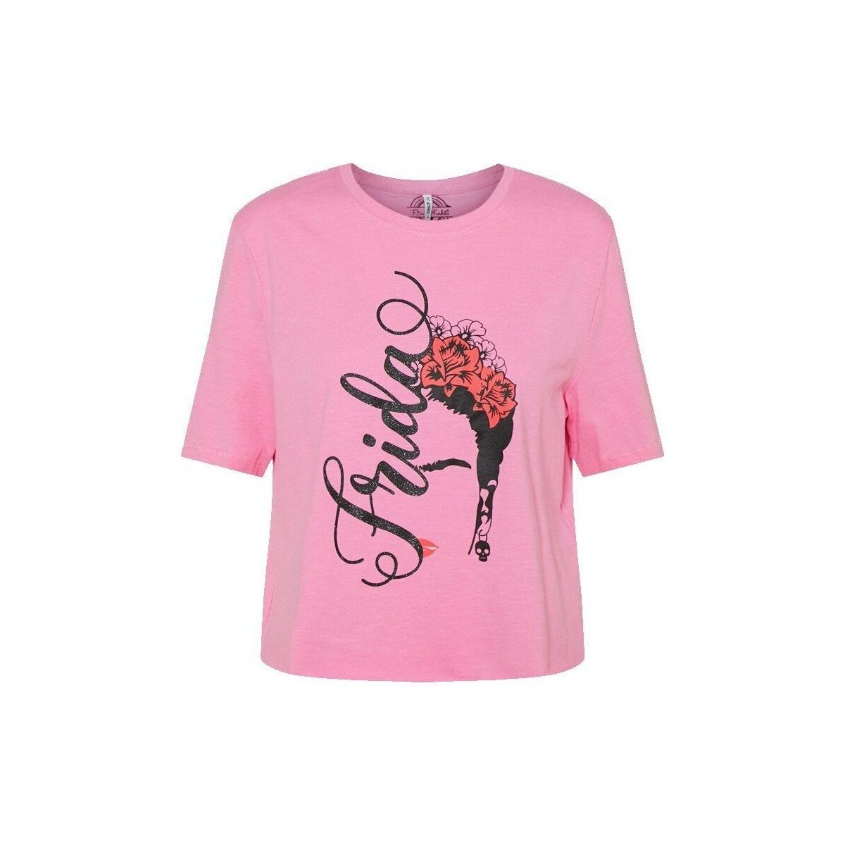 Abbigliamento Donna T-shirt maniche corte Only T-shirt Donna Frida Kahlo Rosa