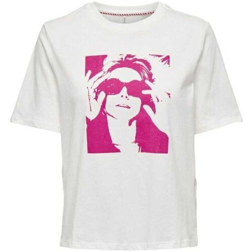 Abbigliamento Donna T-shirt maniche corte Only T-shirt Donna Mia Boxy Bianco