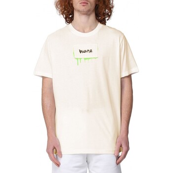 Abbigliamento Uomo T-shirt & Polo Disclaimer T-Shirt In Jersey Con Logo Fluo Beige