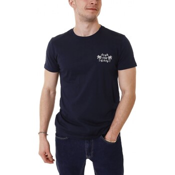 Abbigliamento Uomo T-shirt & Polo 40weft T-Shirt Perrys Con Stampa Blu Notte Nero