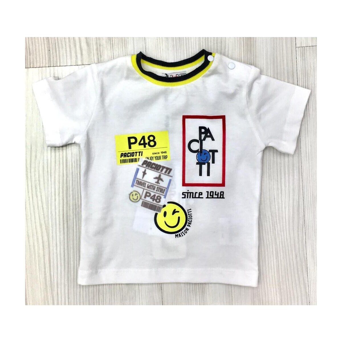 Abbigliamento Bambino T-shirt maniche corte Cesare Paciotti TSP0156B 2000000163048 Bianco