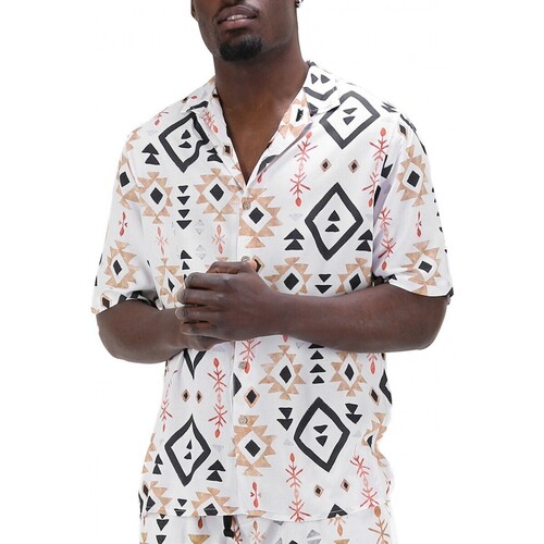 Abbigliamento Uomo T-shirt & Polo Tooco Camicia Bowling Uxmal Bianco