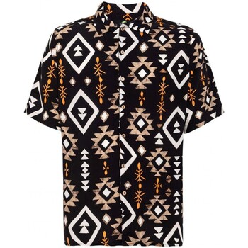 Abbigliamento Uomo T-shirt & Polo Tooco Camicia Bowling Uxmal Black Nero