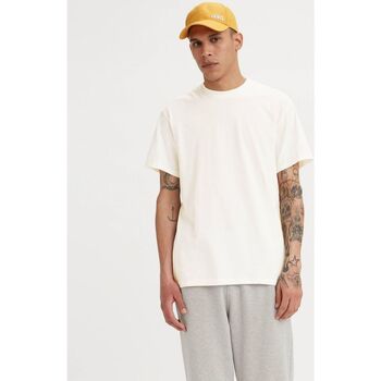 Abbigliamento Uomo T-shirt & Polo Levi's A3757 0007 - GOLD TAB TEE-WHITE Bianco