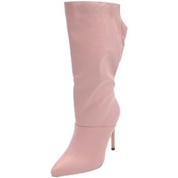 Scarpe Donna Stivali Malu Shoes Stivali tronchetti donna alti in ecopelle rosa al polpaccio a p Rosa