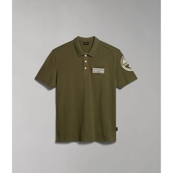 Abbigliamento Uomo T-shirt & Polo Napapijri E-AMUNDSEN NP0A4H6A-GAE1 GREEN LICHEN Verde