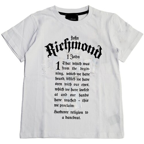 Abbigliamento Bambino T-shirt maniche corte John Richmond RBP22066TS 2000000208640 Bianco