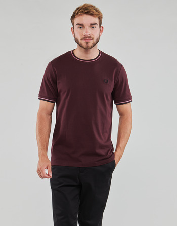 Abbigliamento Uomo T-shirt maniche corte Fred Perry TWIN TIPPED T-SHIRT Bordeaux