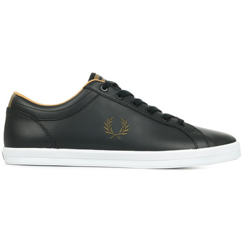 Fred Perry Baseline Leather Nero