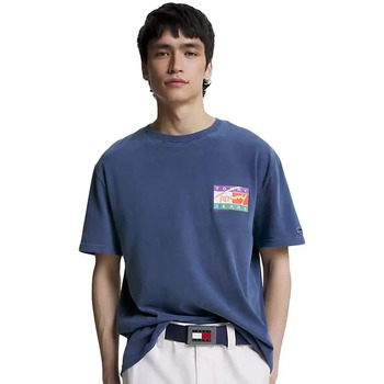 Abbigliamento Uomo T-shirt maniche corte Tommy Jeans Logo signature Blu
