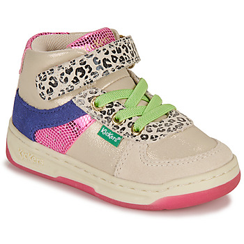 Scarpe Bambina Sneakers alte Kickers KICKALIEN Multicolore / Leopard