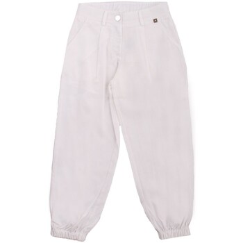Abbigliamento Bambina Pantalone Cargo Manila Grace MG2061 Bianco