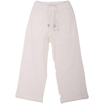 Abbigliamento Bambina Pantaloni 5 tasche Manila Grace MG2080 Bianco