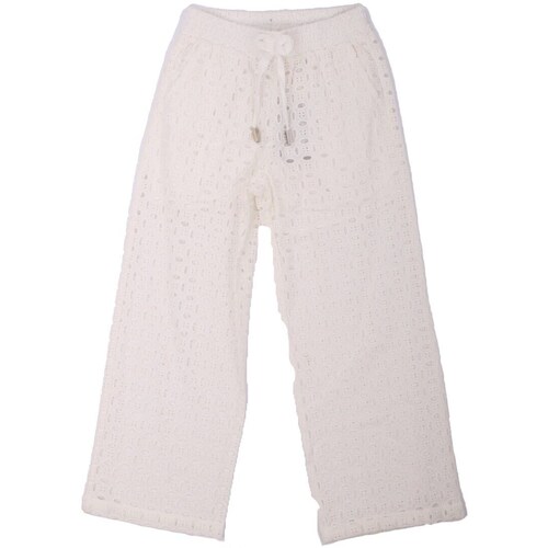 Abbigliamento Bambina Pantaloni 5 tasche Manila Grace MG2080 Bianco