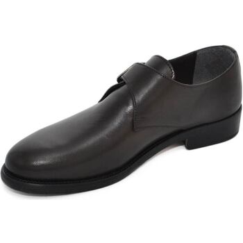 Scarpe Uomo Derby & Richelieu Malu Shoes Scarpe uomo con fibbia eleganti vera pelle marrone opaca suola Marrone