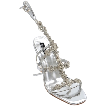 Scarpe Donna Sandali Malu Shoes Sandalo gioiello donna con tacco 12 argento inserti di strass l Multicolore