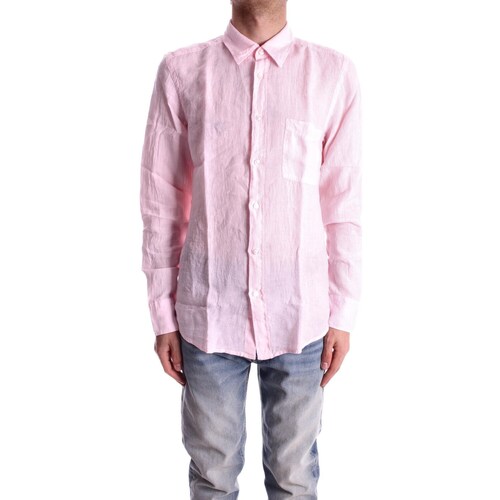 Abbigliamento Uomo Camicie maniche lunghe BOSS 50489344 Rosa