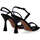 Scarpe Donna Sandali Albano sandalo gioielle raso strass nero Nero