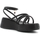 Scarpe Donna Sandali Exé Shoes donna sandali con zeppa IRIS-618 NERO Nero