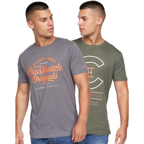 Abbigliamento Uomo T-shirts a maniche lunghe Crosshatch Univarsity Verde