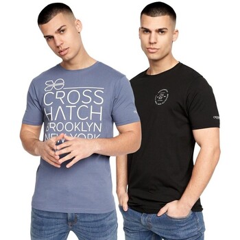 Abbigliamento Uomo T-shirts a maniche lunghe Crosshatch Bestforth Nero