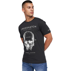 Abbigliamento Uomo T-shirts a maniche lunghe Crosshatch Skulfux Nero