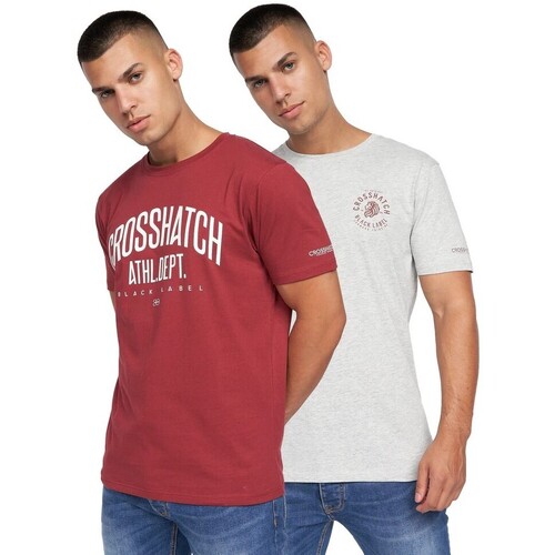 Abbigliamento Uomo T-shirts a maniche lunghe Crosshatch Oldskool Rosso