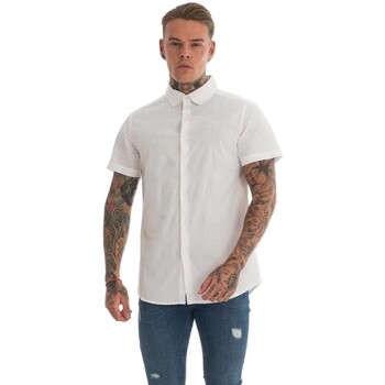 Abbigliamento Uomo Camicie maniche lunghe Crosshatch  Bianco