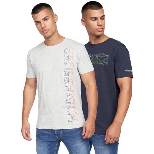 Abbigliamento Uomo T-shirts a maniche lunghe Crosshatch Cramtar Blu