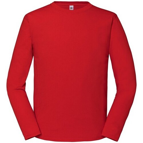 Abbigliamento Uomo T-shirts a maniche lunghe Fruit Of The Loom Iconic 195 Premium Rosso