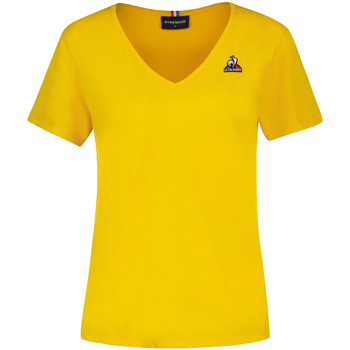 Abbigliamento Donna T-shirt maniche corte Le Coq Sportif Essentiels Tee Col V Giallo