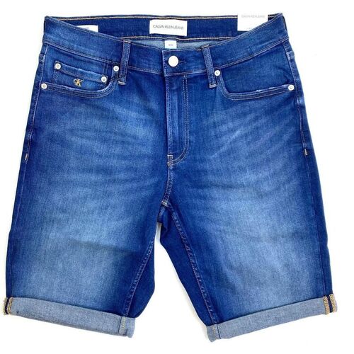 Abbigliamento Uomo Shorts / Bermuda Calvin Klein Jeans Mid Blue Logo Ck Blu