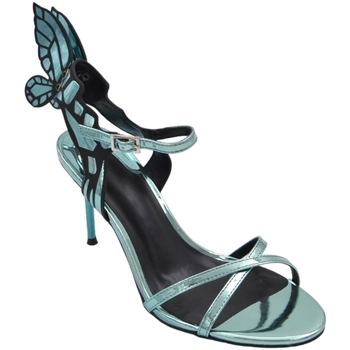 Scarpe Donna Sandali Malu Shoes Sandalo tacco donna vernice celeste lucido con cinturino alla c Multicolore