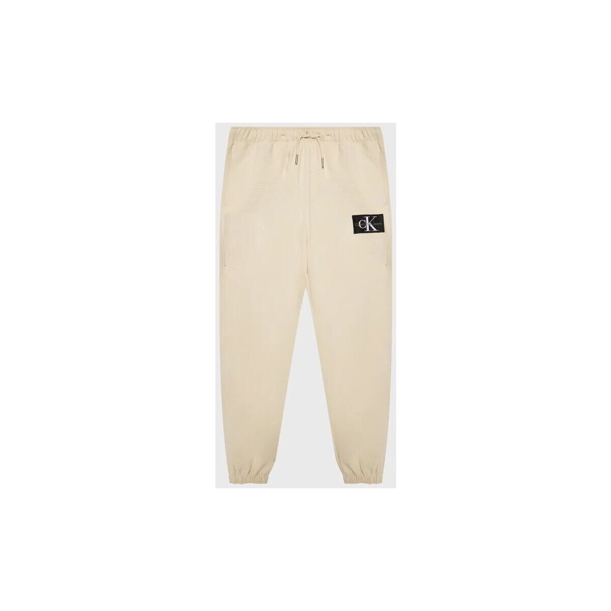 Abbigliamento Bambino Pantaloni Calvin Klein Jeans IB0IB01505 TEXT BADGE-ACJ MUSLIN Bianco