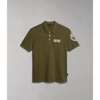 Abbigliamento Uomo T-shirt & Polo Napapijri E-AMUNDSEN NP0A4H6A-GAE1 GREEN LICHEN Verde
